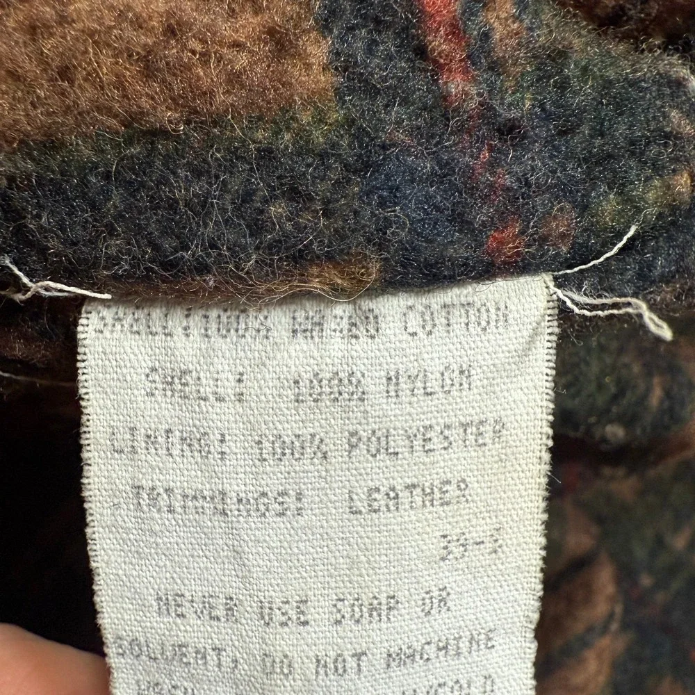 Vintage Holloway Jacket Mens‎ L Brown Tin Cloth Waxed Canvas Lined MADE IN USA
